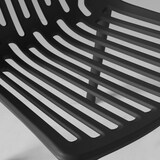 thumbnail of Opengewerkte tuinstoel in zwart plastic - Oviala