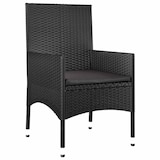 thumbnail of vidaXL 4-tlg. Garten-Lounge-Set mit Kissen Schwarz Poly Rattan