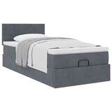 thumbnail of vidaXL Ottoman-Bett mit Matratze Dunkelgrau 90x200 cm Samt