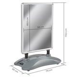thumbnail of tectake Panneau publicitaire double face A1 avec base lestable - gris - 400981