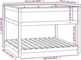 thumbnail of vidaXL Pflanzkübel mit Ablage Honigbraun 111,5x111,5x81 cm Kiefernholz