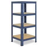 thumbnail of shelfplaza HOME 100x50x50 cm Schwerlastregal in blau mit 4 Böden und 175 kg Traglast pro Boden