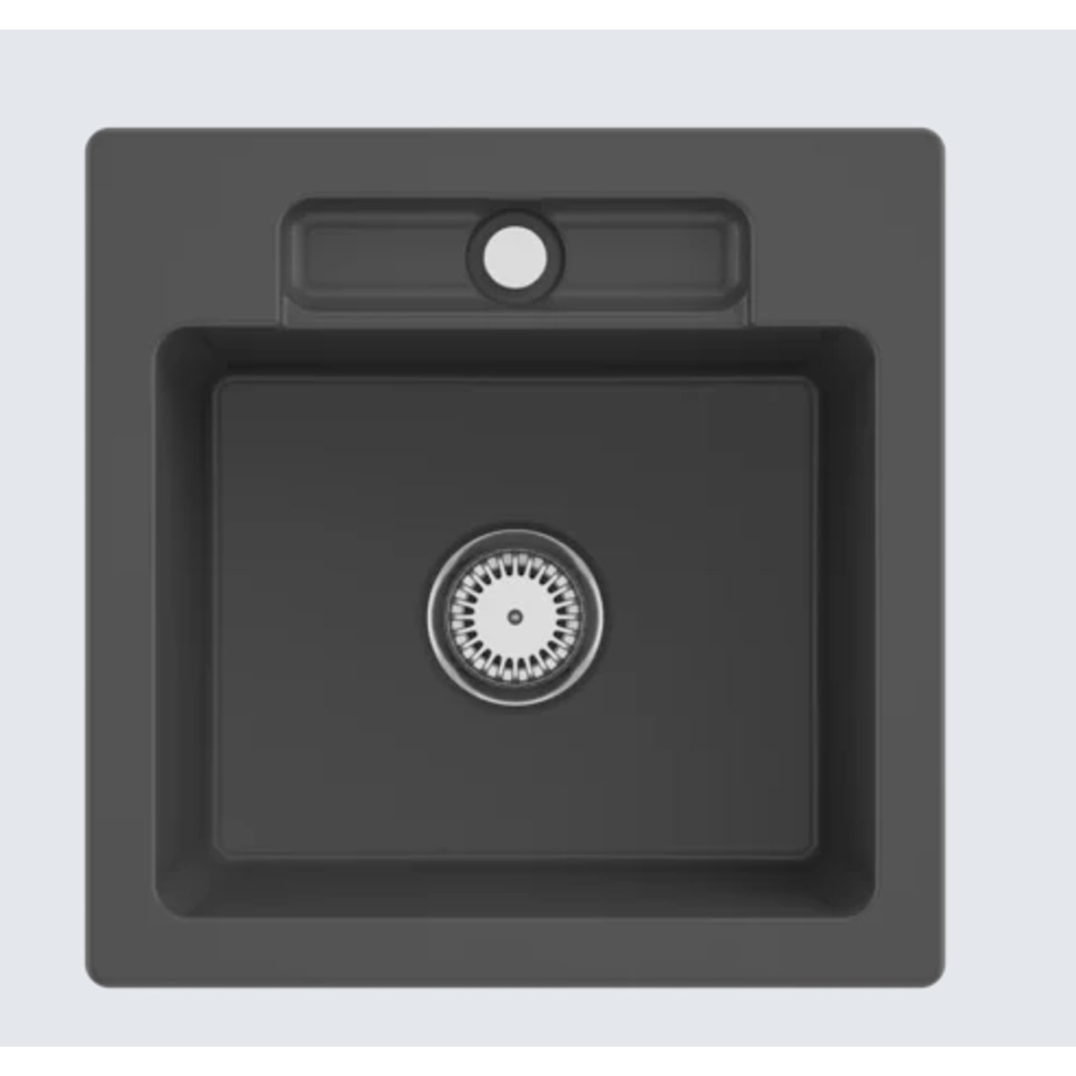 Villeroy&Boch Spülbecken, Küchenspüle Siluet 50 S Graphite 510x510mm, Unterschrankbreite 50cm