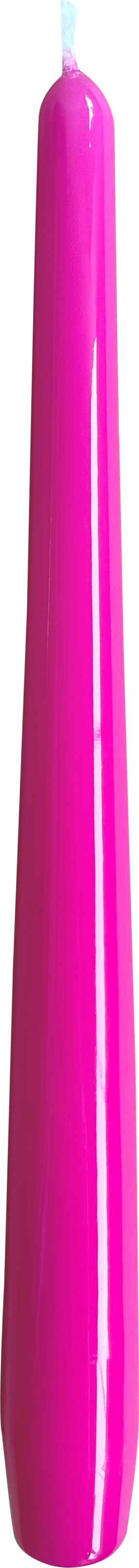 Gelackte Spitzkerzen Fuchsia Pink 240 x Ø 23 mm, 12 Stück