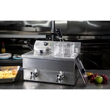 thumbnail of METRO Professional Freidora doble GDF5028, acero inoxidable, 59,4 x 54,5 x 42,7 cm, 8 + 8 L, plata