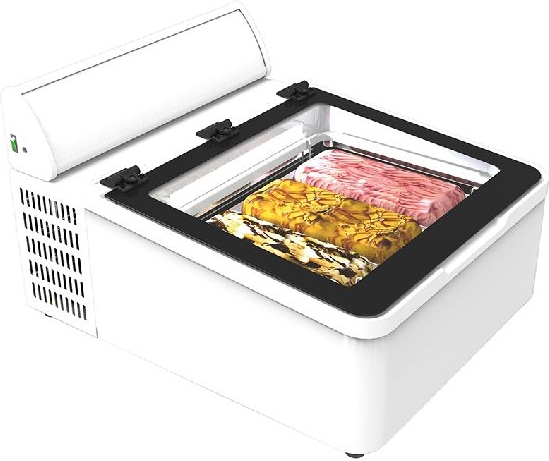 Nordcap Auftisch-Vitrine - MINI CREAM 3V LED CP