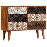 thumbnail of vidaXL Dressoir met geprint patroon 90x30x70 cm massief mangohout