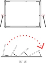 thumbnail of LED Werbedisplay mit Halterung, Leuchtkasten für Menü und Werbung, winkelverstellbar, Schwarz A2【SJX-6824】