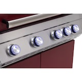 thumbnail of Tarrington House 4-Hauptbrenner + Seitenbrenner Gasgrill Paxton, Grillfläche 41 x 71 cm, Ablagetisch, fahrbar, Stahl, mattrot