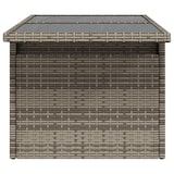 thumbnail of vidaXL Tuintafel met glazen blad 100x55x73 cm poly rattan grijs
