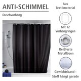 thumbnail of WENKO Anti-Schimmel Duschvorhang Uni Black