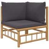 thumbnail of vidaXL 9-tlg. Garten-Lounge-Set mit Dunkelgrauen Kissen Bambus