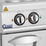 thumbnail of Royal Catering - Royal Catering Cuisinière électrique professionnelle 5,2 kW avec 2 plaques et armoire intégrée - Gazinière électrique Plaque de