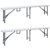 thumbnail of vidaXL Tuinbanken inklapbaar 2 st 180 cm HDPE wit