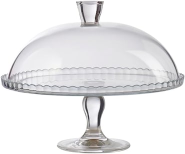 Pasabahce Alzata in Vetro Patisserie, con Cupola, 32cm, Trasparente