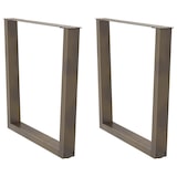 thumbnail of vidaXL Esstisch Beine V-Form 2 Stück Naturstahl 90x(72-73,3) cm Stahl