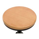 thumbnail of 2er-Set Barhocker | Sitzhöhe 61-85cm | Natur | Barstuhl Tresenhocker höhenverstellbar drehbar Fußablage Industrial Eisen Massiv-Holz