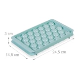 thumbnail of Relaxdays Eiswürfelform rund, 4er Set, wiederverwendbar, 2,5 cm Kugeln, 33 einzelne Eiskugeln, Eisgießform, PP, türkis