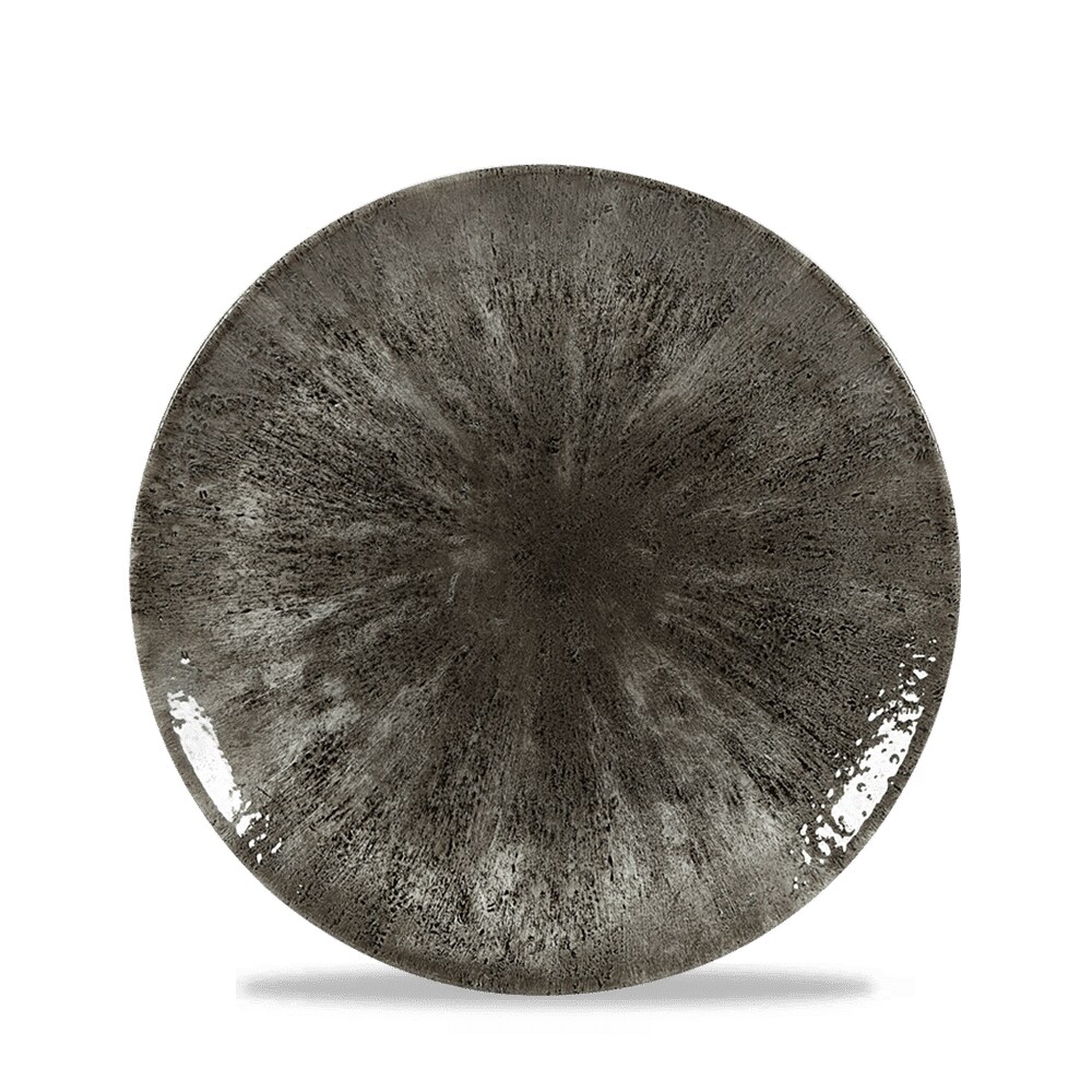 Churchill Stone Quartz Black Teller Flach Coup 21,7cm