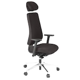 thumbnail of Bürostuhl / Chefsessel PRO-TEC 400 Stoff schwarz Alu poliert hjh OFFICE