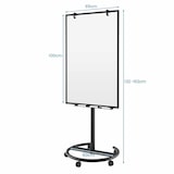 thumbnail of COSTWAY Flipchart-Ständer, mobiles Whiteboard auf Rollen, höhenverstellbar bis zu 192 cm