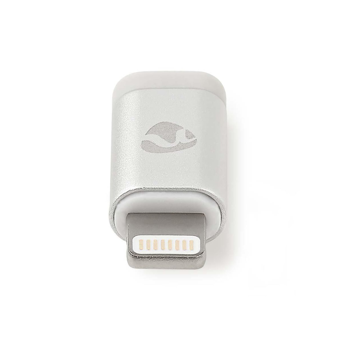 Nedis Lightning-Adapter - Apple Lightning 8-Pin - USB Micro-B Buchse - Vergoldet - Rund - Aluminium - Verpackung mit Sichtfenster