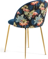 thumbnail of Set aus 2 Innenstühlen aus dekorativem Samt mit Metallbeinen, elegantes Design für Küche, Esszimmer, Bar und Restaurant – Sara – Flamingo/Gold