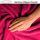 thumbnail of Kuscheldecke Rosa 150x200 cm Wolldecke Fleece extra weiche Wohndecke Sofa