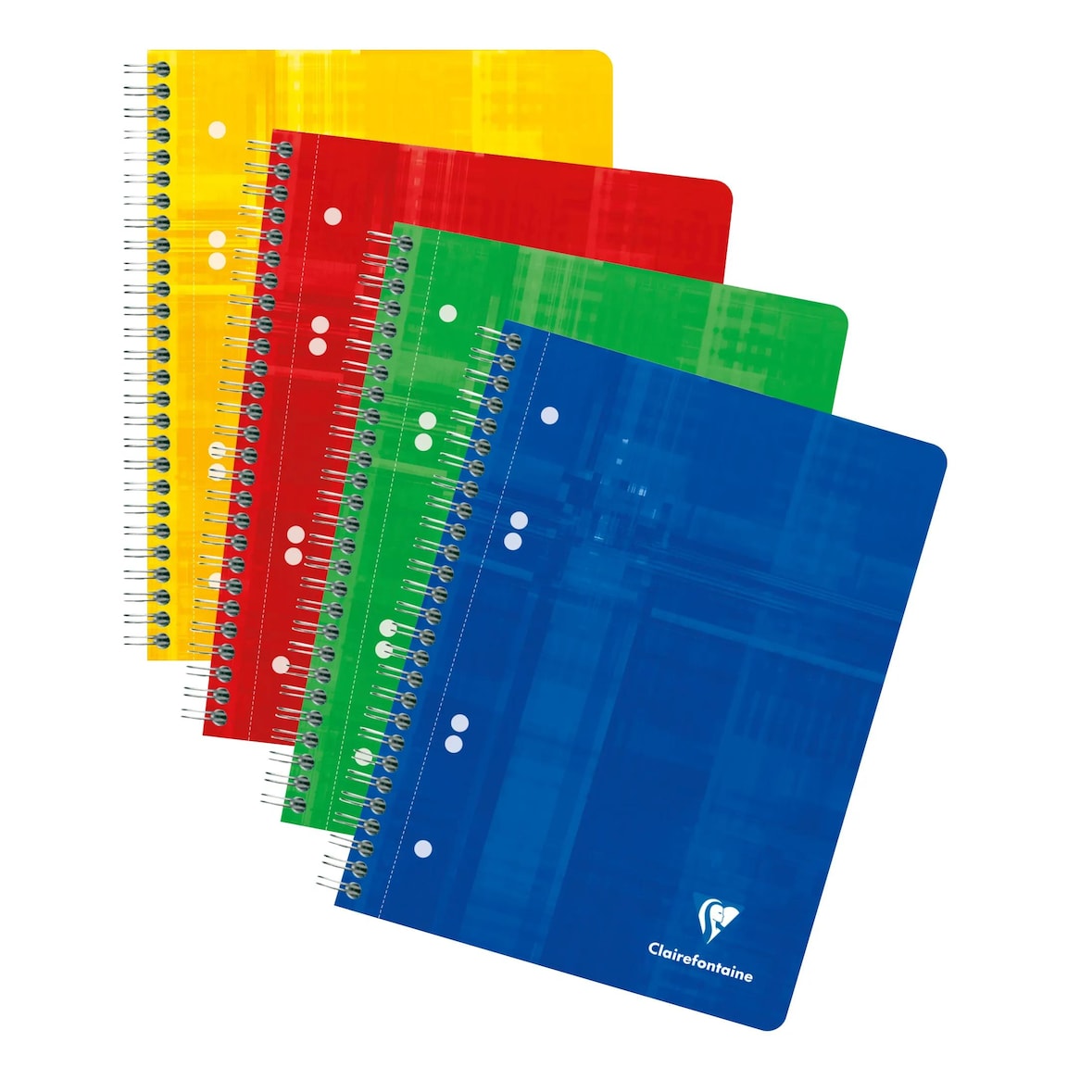 Clairefontaine 5x Collegeblock A5, 6-fach gelocht, 80 Blatt blanko 90g - Sortiert 8570C