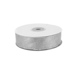 thumbnail of 32m Rolle Lurexband 25mm Netzband Glitzerband Dekoband Weihnachten Hochzeit Geschenkband Schleifenband Zierband Weihnachten Weihnachtsband Silber