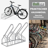 thumbnail of Fahrradständer für 6 Fahrräder 210x40x85 cm Stahl feuerverzinkt 2x3 höhenversetzt mit Anlehnbügel
