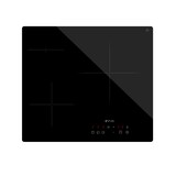 thumbnail of EVVO Placa Vitrocerámica 3 zonas de cocinado V60, Potencia máxima 5.700W, 9 niveles, máx diámetro 30 cm, control táctil, indicador de calor