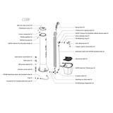 thumbnail of Fonte Sined TRITONE PRO Garden com balde e mangueira com pistola, branca