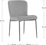 thumbnail of SVITA FREDDIE Esszimmerstuhl 2er Set Cordbezug Metallbeine Braun