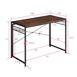 thumbnail of tectake Scrivania Paterson pieghevole 102 x 51 x 77 cm - industriale scuro - 404660