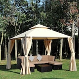 thumbnail of Outsunny Gazebo Tendone da Giardino, in Ferro, Tende Laterali, 3x3m