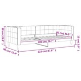 thumbnail of vidaXL Tagesbett Schwarz 80x200 cm Samt