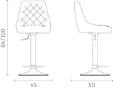 thumbnail of Max - Hocker aus schwarzer Mikrofaser mit Samteffekt - 2er-Set