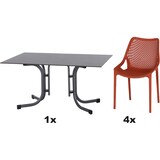 thumbnail of SIENA GARDEN Urban Lights Set 5teilig District gastrotauglich brick mit Tisch Sola 140x90