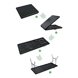 thumbnail of METRO PROFESSIONAL Banketttisch klappbar Vanimo, Stahl, HDPE-Tischplatte, Rattan Optik, 180 x 75 cm, schwarz