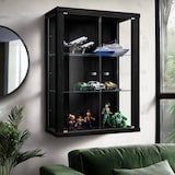 thumbnail of K-Möbel Vitrine Suspensa Vidro 80x60x25 cm Made in Germany com 2 prateleiras de vidro ESG ajustáveis Preto