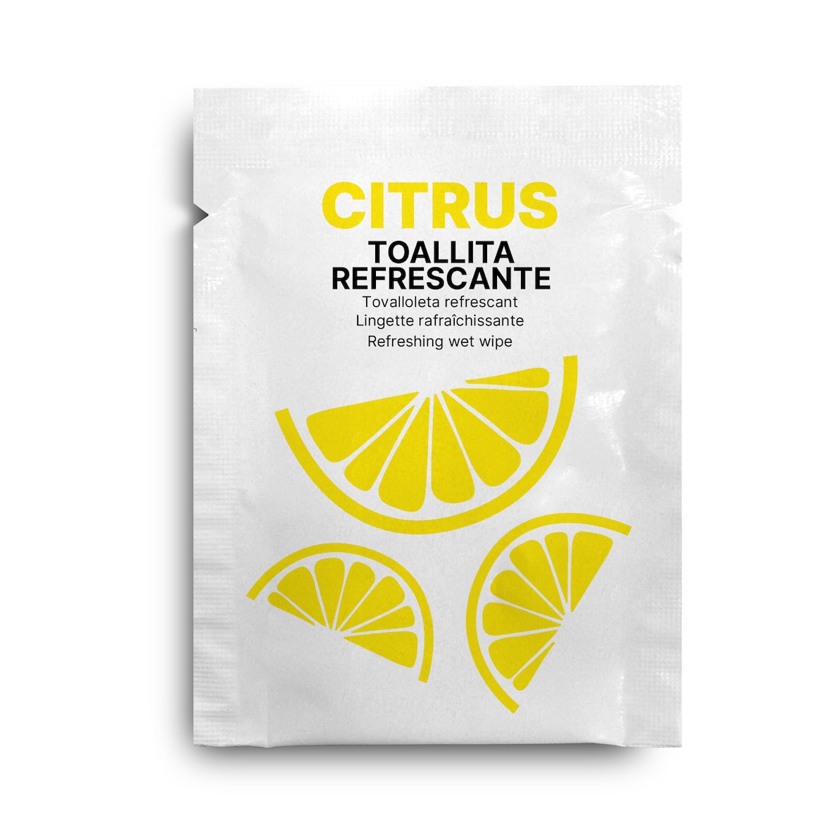 Toallitas refrescantes de limón para las manos - 1000  - Sobres individuales - Cuidado e higiene personal