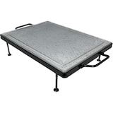 thumbnail of Piastra in pietra lavica corredata di telaio ferro con piedini 40x30 cm