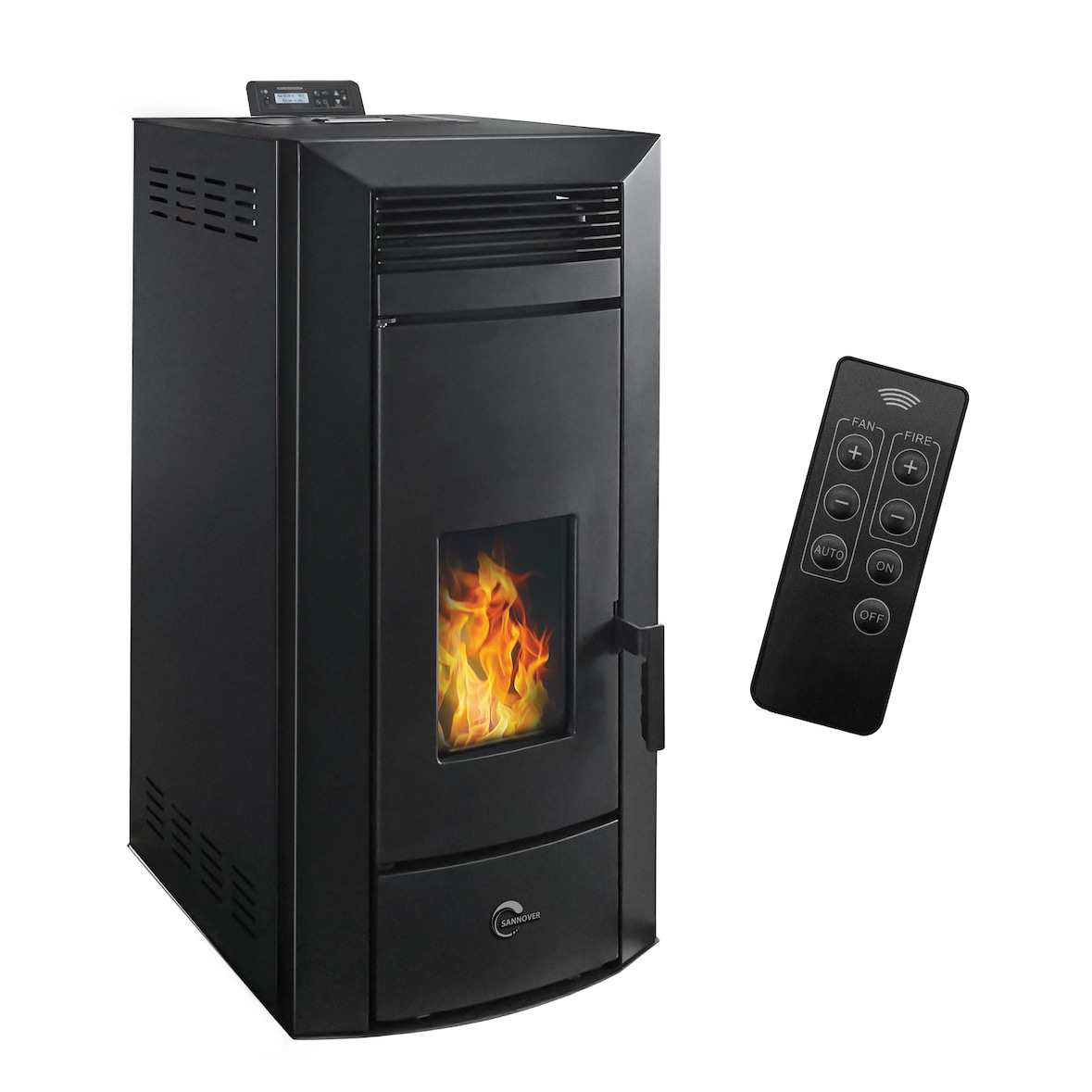 Poêle à granulés hydraulique Etanche Kleona 22,7 kW Noir Sannover