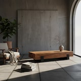 thumbnail of Holz-Sofatisch Sheesham, Puristisches, modernes Design, handgefertigt & robust, Schutzlackversiegelte Oberfläche. 115x44x22 cm | Kadima Design