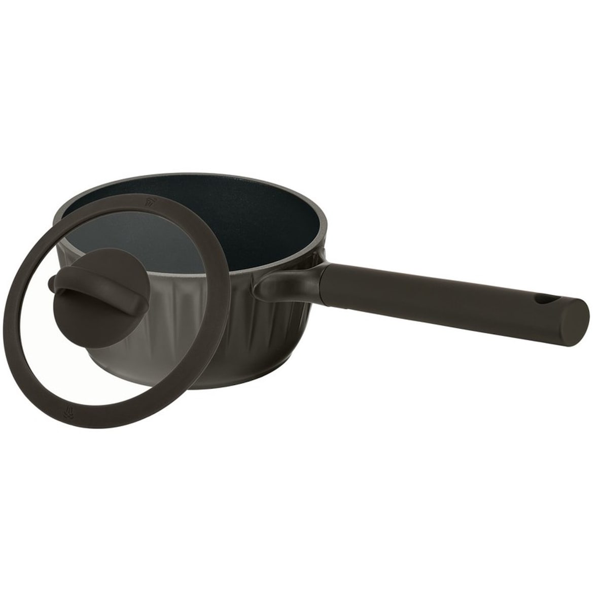 Resto Ascella 94000 steelpan Ø16 cm – 1,4L gerecycled aluminium – PFAS-vrije antiaanbaklaag – Inductie – Met glazen deksel