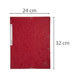thumbnail of Exacompta  Cod. 55525E - Cartella 3 lembi con elastici in cartoncino lustré 400 g/mq - 24x32cm ciliegia - Confezione da  25 pz.