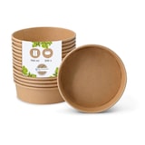 thumbnail of BIOZOYG 300 Stück runde Einwegschalen 700ml - Kraftkarton-Bowlschalen Pappschalen Salatschalen, Schalen für Salate, Nachhaltige Einwegschüsseln