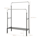 thumbnail of COSTWAY Kleiderständer mit 2 Kleiderstangen, doppelter Garderobenständer mit verstellbarer Höhe, 108 x 50 x 125 cm
