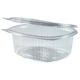 thumbnail of 50x Feinkostbecher oval klar mit Deckel 375 ml (PET)